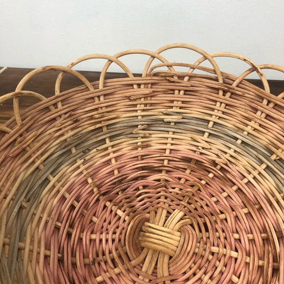 Handmade Hand dyed Boho basket one of a kind Cottagecore - Picture 11 of 15